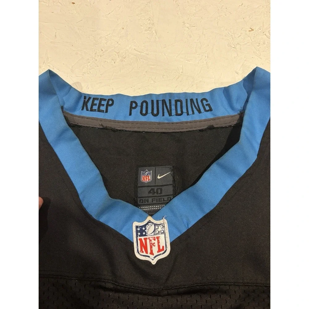 Nike Carolina Panthers Mens 40‎ Jersey Cam Newton #1 On Field NFL Football Black